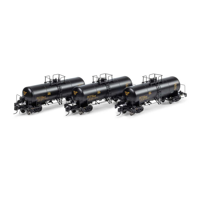 Athearn Genesis N 13,600-Gallon Acid Tank, UTLX/Black (3)