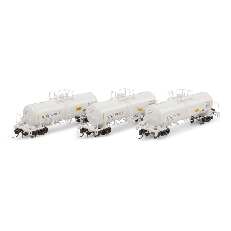 Athearn Genesis N 13,600-Gallon Acid Tank, UTLX/White (3)