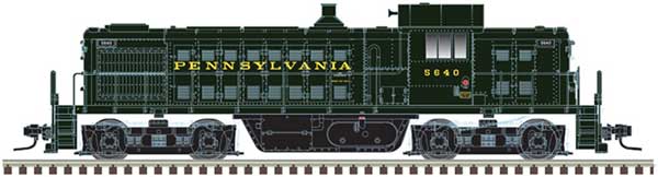 Atlas HO Alco RS1 - Standard DC - Classic Silver -- Pennsylvania Railroad 5640 (Brunswick Green)