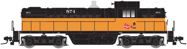 Atlas HO Alco RS1 - Standard DC - Classic Silver -- Milwaukee Road 873 (orange, black, TMR Logo on Cab)