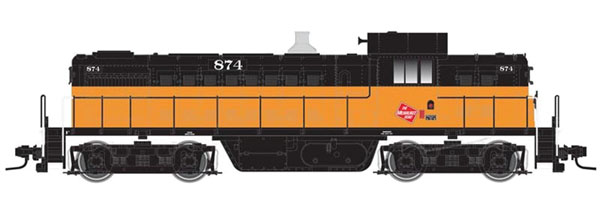 Atlas HO Alco RS1 - Standard DC - Classic Silver -- Milwaukee Road 874 (orange, black, TMR Logo on Cab)