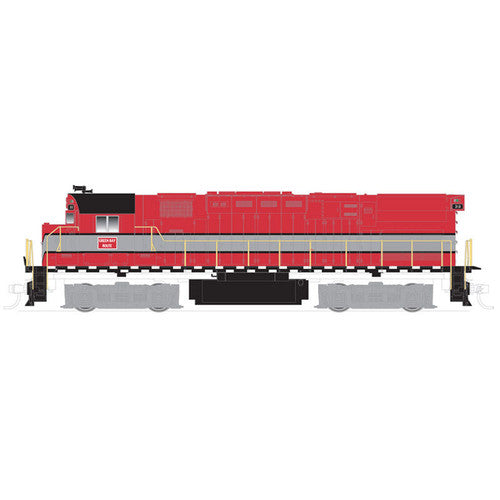 Atlas Alco C424 Phase 2 - Standard DC - Classic Silver -- Green Bay & Western 313 (red, gray, black) - ATL10003274