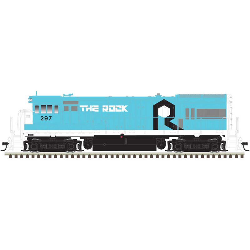 Atlas GE U33B - Standard DC - Master(R) Silver -- Rock Island 195 (blue, white) - ATL10003781