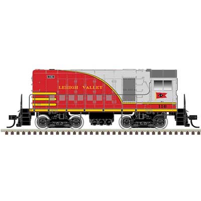 Atlas HO Alco HH600/660 - Standard DC - Master(R) Silver -- Lehigh Valley 116 (Cornell Red, white) - ATL10003975