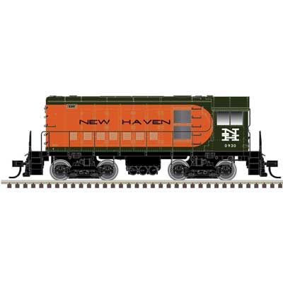 Atlas HO Alco HH600/660 - Standard DC - Master(R) Silver -- New Haven 0930 (orange, green, Full Balloon McGinnis) - ATL10003976