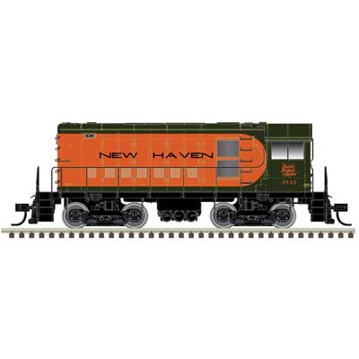 Atlas HO Alco HH600/660 - Standard DC - Master(R) Silver -- New Haven 0930 (orange, green, Full Balloon) - ATL10003984