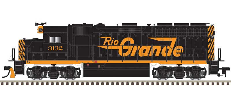 Atlas EMD GP40 - Standard DC - Master(R) Silver -- Denver & Rio Grande Western 3136 (black, orange) - ATL10004018