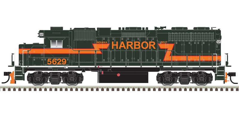 Atlas HO EMD GP38 Low Nose w/Ditch Lights - LokSound & DCC - Master(R) Gold -- Indiana Harbor Belt #5629 (black, orange)