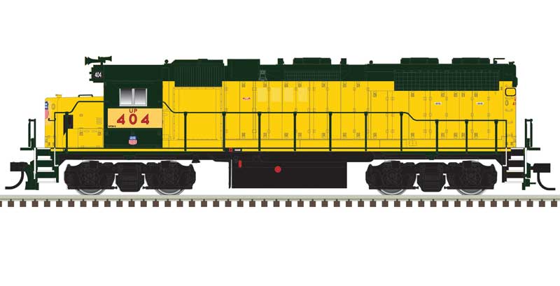 Atlas HO EMD GP38 Low Nose w/Ditch Lights - LokSound & DCC - Master(R) Gold -- Union Pacific #404 (Ex-CNW yellow, green)