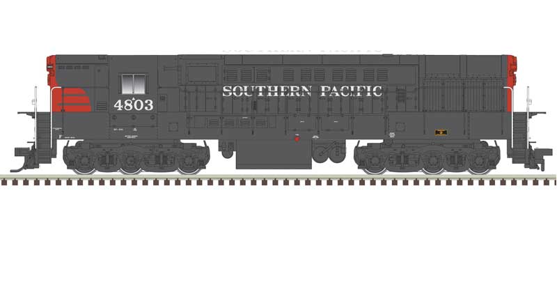 Atlas HO FM H-24-66 Phase 1B Trainmaster - Standard DC - Master(R) Silver -- Southern Pacific #4803 (gray, red)