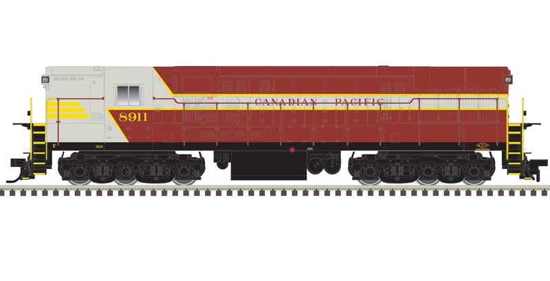 Atlas HO FM H-24-66 Phase 2 Trainmaster - Standard DC - Master(R) Silver -- Canadian Pacific #8917 (Late Scheme, gray, maroon, yellow)