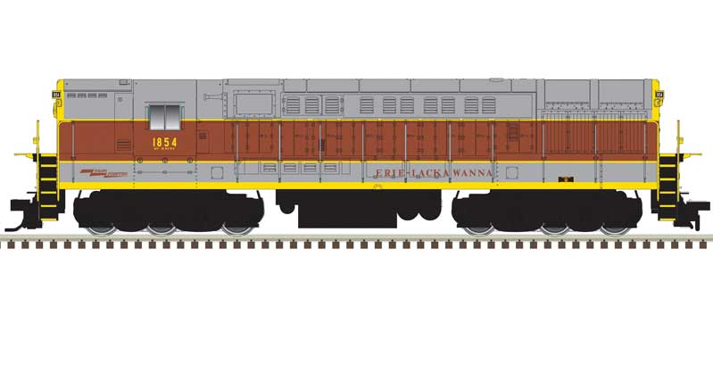 Atlas HO FM H-24-66 Phase 1A Trainmaster - LokSound & DCC - Master(R) Gold -- Erie Lackawanna #1854 (gray, maroon, yellow, maroon roadname)