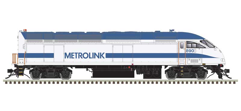 Atlas HO Motive Power Industries MP36PH-3C - Standard DC -- Metrolink #892 (white, blue)