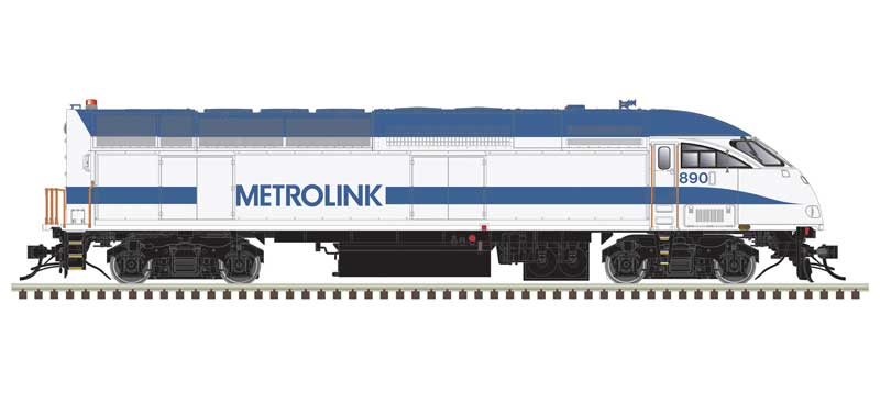 Atlas HO Motive Power Industries MP36PH-3C - ESU LokSound & DCC - Master(R) Gold -- Metrolink #890 (white, blue)