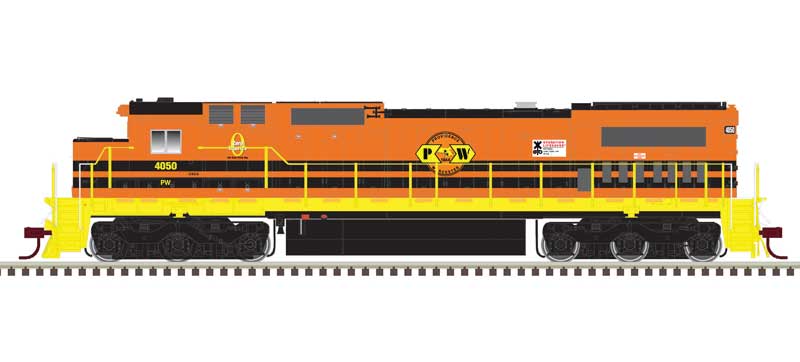 Atlas HO GE DASH 8-40C w/Front & Rear Ditch Lights - ESU LokSound & DCC - Master(R) Gol -- Providence & Worcester #4050 (orange, yellow)