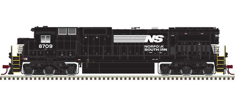 Atlas HO GE DASH 8-40C w/Front & Rear Ditch Lights - ESU LokSound & DCC - Master(R) Gol -- Norfolk Southern #8717 (black, white)