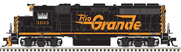 Atlas HO EMD GP40-2 - Sound and DCC - Master(R) Gold -- Denver & Rio Grande Western #3118 (black, Aspen Gold)