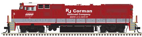 Atlas HO GE Dash 8-40BW - LokSound and DCC - Master(R) Gold -- RJ Corman #573 (red, silver, white)