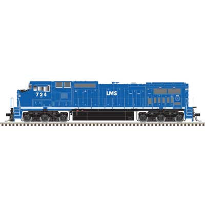 Atlas HO GE Dash 8-40CW - Standard DC - Master(R) Silver -- Locomotive Management Services LMS #724 (blue, white, black)