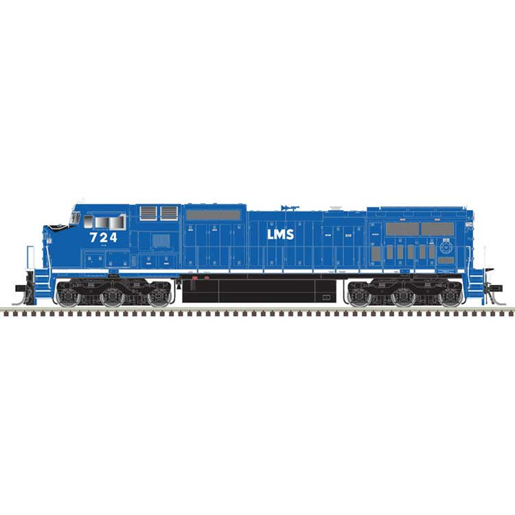 Atlas HO GE Dash 8-40CW - LokSound and DCC - Master(R) Gold -- Locomotive Management Services LMS #724 (blue, white, black)