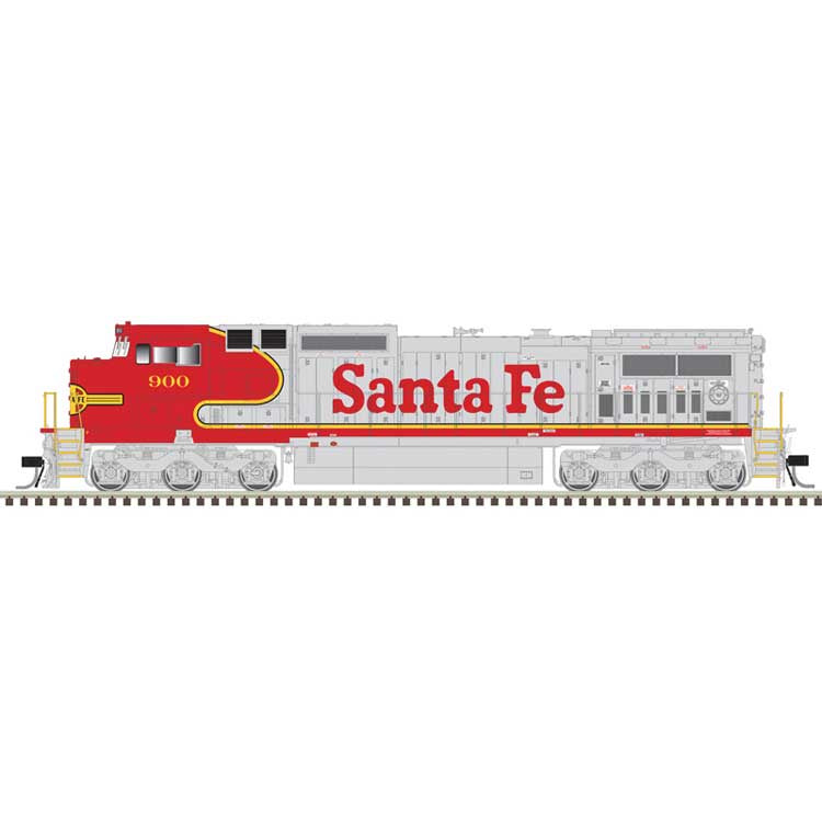 Atlas HO GE Dash 8-40CW - LokSound and DCC - Master(R) Gold -- Santa Fe (ATSF) #915 (Warbonnet, red, silver)