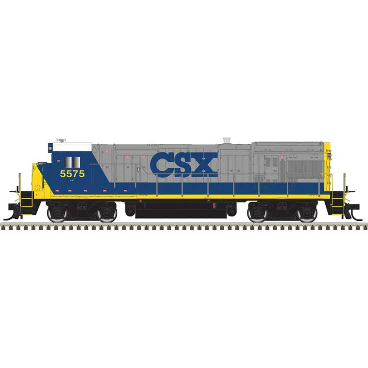 Atlas HO B30-7 Low Nose - Sound and DCC - Master(R) Gold -- CSX #5575 (YN2, Bright Future, gray, blue, yellow)