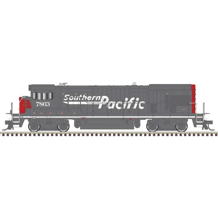 Atlas HO B30-7 Low Nose - Sound and DCC - Master(R) Gold -- Southern Pacific #7828 (gray, red, white, Speed Lettering)