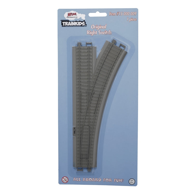 Atlas Trainkids - Manual Turnout (Switch) - Trainkids -- Gray Right - ATL15000009