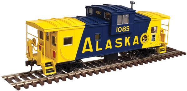 Atlas HO Extended-Vision Caboose - Ready to Run - Master(R) -- Alaska Railroad #1088 (blue, yellow)
