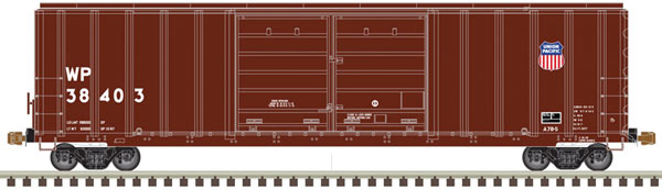 FMC 5077 50' Double-Door Boxcar with Centered Doors - Ready to Run - Master(R) -- Union Pacific WP 38405 (Boxcar Red, white)