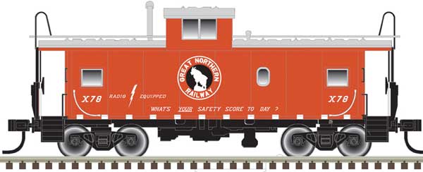 Atlas HO Standard-Cupola Caboose - Ready to Run - Master(R) -- Great Northern X78 (red, white)