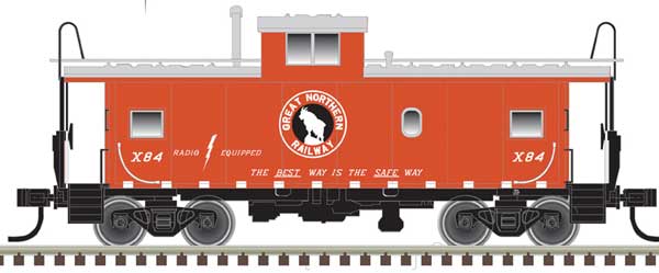 Atlas HO Standard-Cupola Caboose - Ready to Run - Master(R) -- Great Northern X84 (red, white)