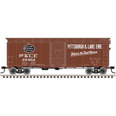 Atlas 1937 AAR 40' Boxcar - Kit -- Pittsburgh and Lake Erie 35452 (Boxcar Red, black, white) - ATL20006250