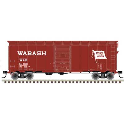 Atlas 1937 AAR 40' Boxcar - Kit -- Wabash 60818 (Boxcar Red, white) - ATL20006259