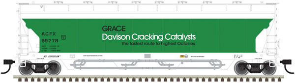 Atlas Pressureaide Centerflow Hopper - Ready to Run - Master(R) -- Grace Davison 59783 (green, white) - ATL20006277