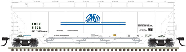 Atlas Pressureaide Centerflow Hopper - Ready to Run - Master(R) -- OMYA 51761 (white, blue) - ATL20006279