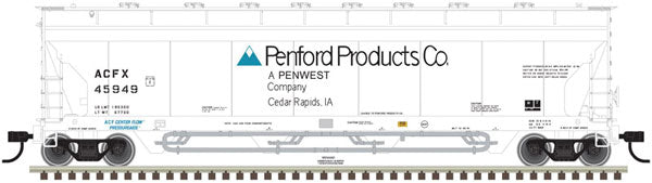 Atlas Pressureaide Centerflow Hopper - Ready to Run - Master(R) -- Penwest 45922 (white, blue) - ATL20006288