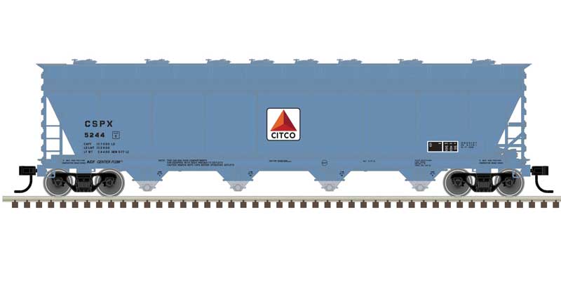 Atlas ACF 5250 Centerflow Covered Hopper - Ready to Run - Master(R) Plus -- Citgo 5244 (blue, orange) - ATL20006403