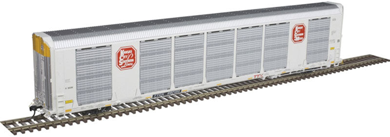 Atlas HO Gunderson Multi-Max Enclosed Auto Rack - Ready to Run -- KCS 697133, Rack V 5026 (white, red) - ATL20006440