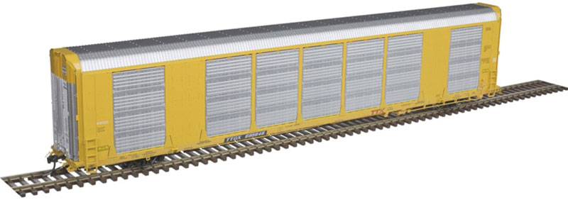 Atlas HO Gunderson Multi-Max Enclosed Auto Rack - Ready to Run -- TTX 695646, Rack G100030 (yellow, red Logo) - ATL20006443