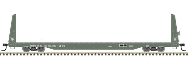 Atlas 62' Bulkhead Flatcar - Ready to Run -- Boise Cascade MDW 1174 (green, white) - ATL20006457