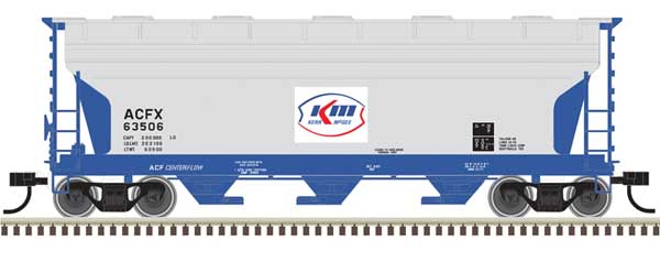 Atlas ACF 3560 Covered Hopper - Ready to Run -- Kerr-McGee ACFX 63506 (gray, blue, Red, white) - ATL20006510