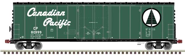 Atlas HO NSC 50' Newsprint Plug-Door Boxcar - Ready to Run -- Canadian Pacific 81213 (green, white, Pine Tree Logo, Script Lettering)