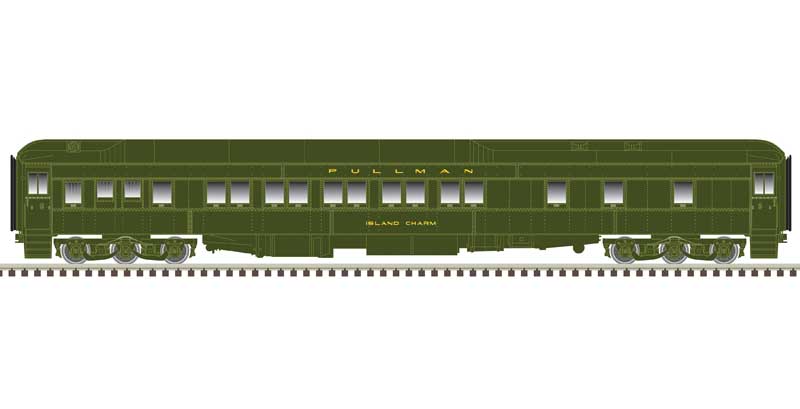 Atlas HO Pullman Heavyweight Plan 3973 10-1-1 Sleeper - Ready to Run -- Atlas HO Pullman Island Charm (Atlas HO Pullman Green 5068C)
