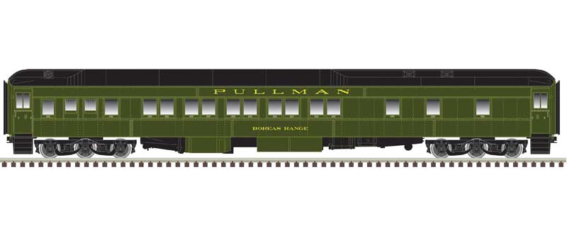 Atlas HO Pullman Heavyweight Plan 3973 10-1-1 Sleeper - Ready to Run -- Atlas HO Pullman Sentinel Range (Atlas HO Pullman Green, black)