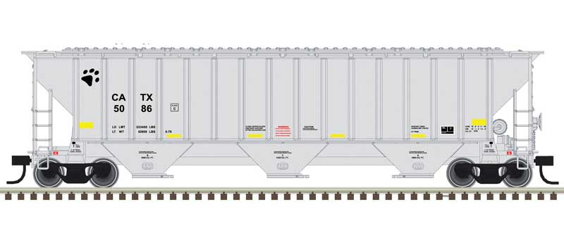 Atlas HO Thrall 4750 Covered Hopper - Ready to Run -- CATX 5086 (gray, black)