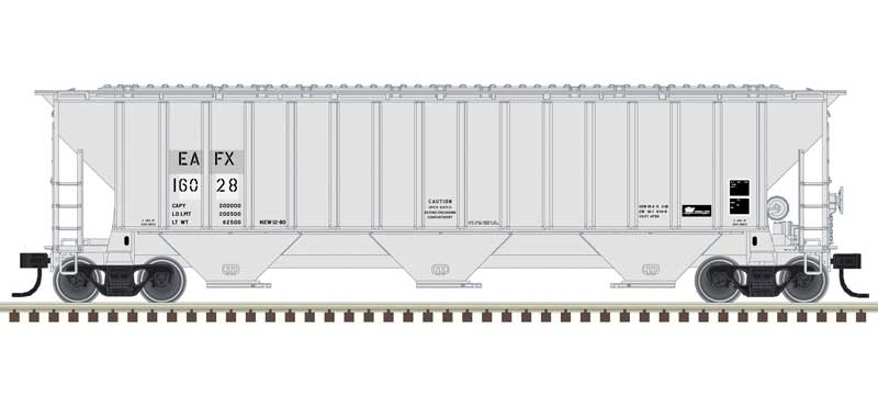 Atlas HO Thrall 4750 Covered Hopper - Ready to Run -- Rail Logistics EAFX 16028 (gray, black)
