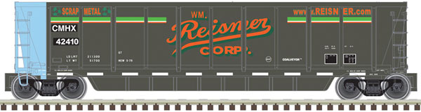 Atlas Coalveyor Bathtub Gondola - Ready to Run - Master(R) -- Reisner Scrap Metals CMHX 42409 (black, orange, green) - ATL20006680