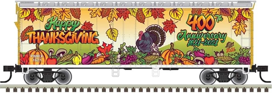 Atlas HO TRAINMAN 40' PLUG DOOR BOX CAR THANKSGIVING - ATL20006766
