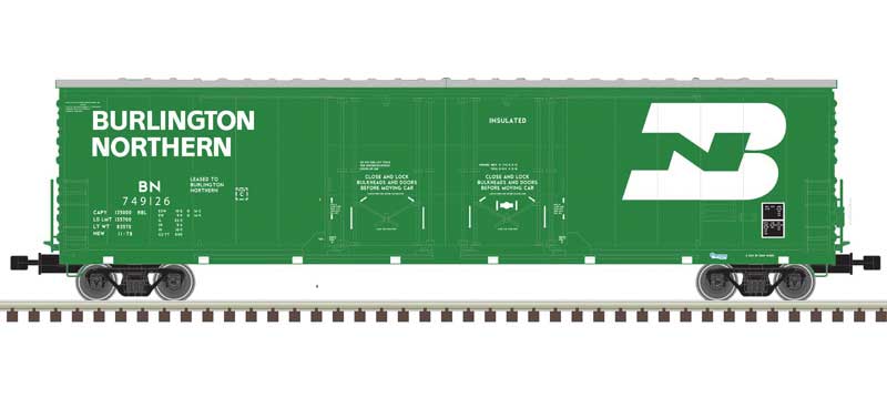 Atlas Evans 53' Double Plug-Door Boxcar - Master(R) -- Burlington Northern 749125 (Cascade Green, white) - ATL20006775